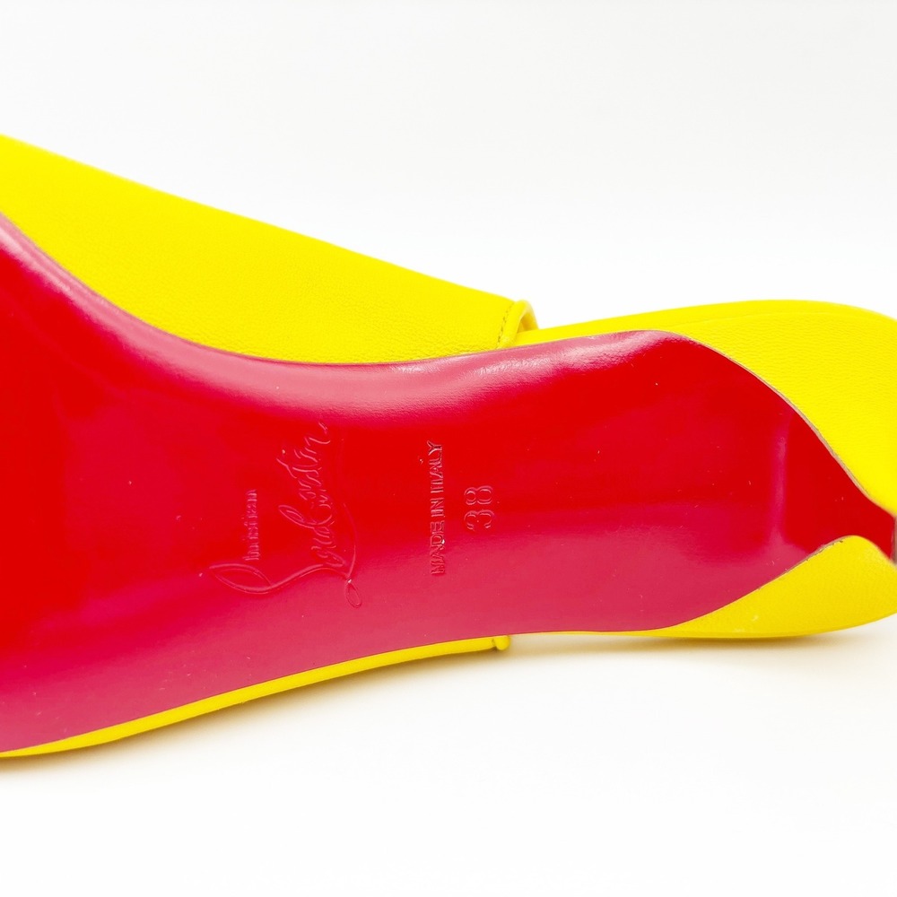 NWB Christian‎ Louboutin Sporty Kate 55mm Slingback Pumps in Pollen Size 38 - Picture 12 of 16